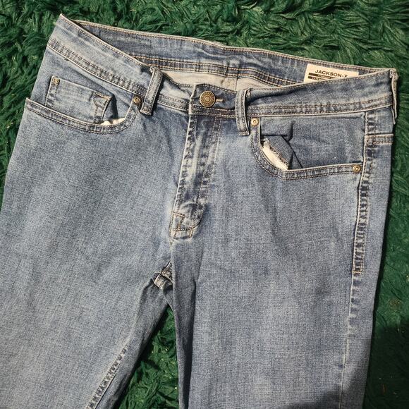Buffalo David Bitton Jackson-X Light Wash Straight Stretch Jeans Men’s 32x32 - Picture 3 of 7